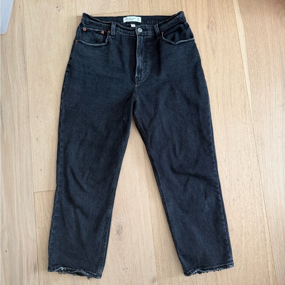 Abercrombie & Fitch Ankle Straight Ultra High Rise Curve Love